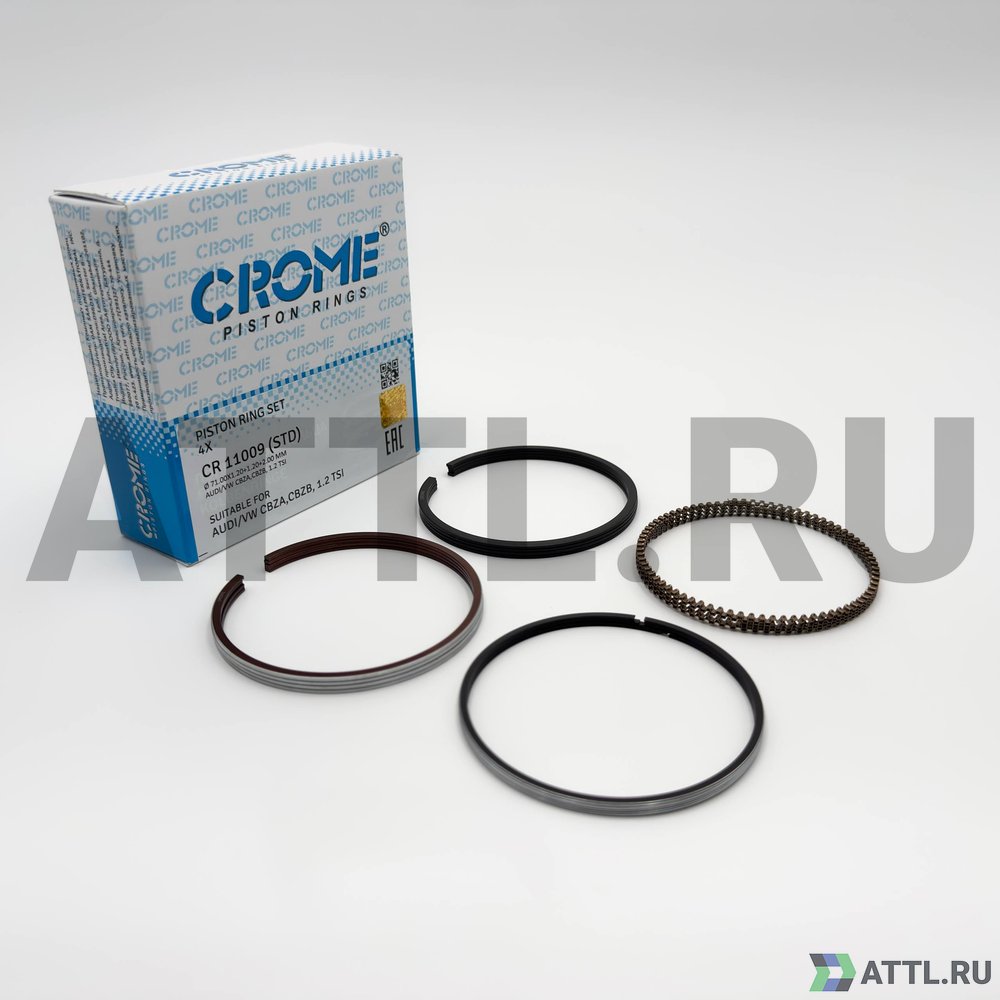 CROME CR 11009 STD Комплект поршневых колец на 4 цил. STD CBZB