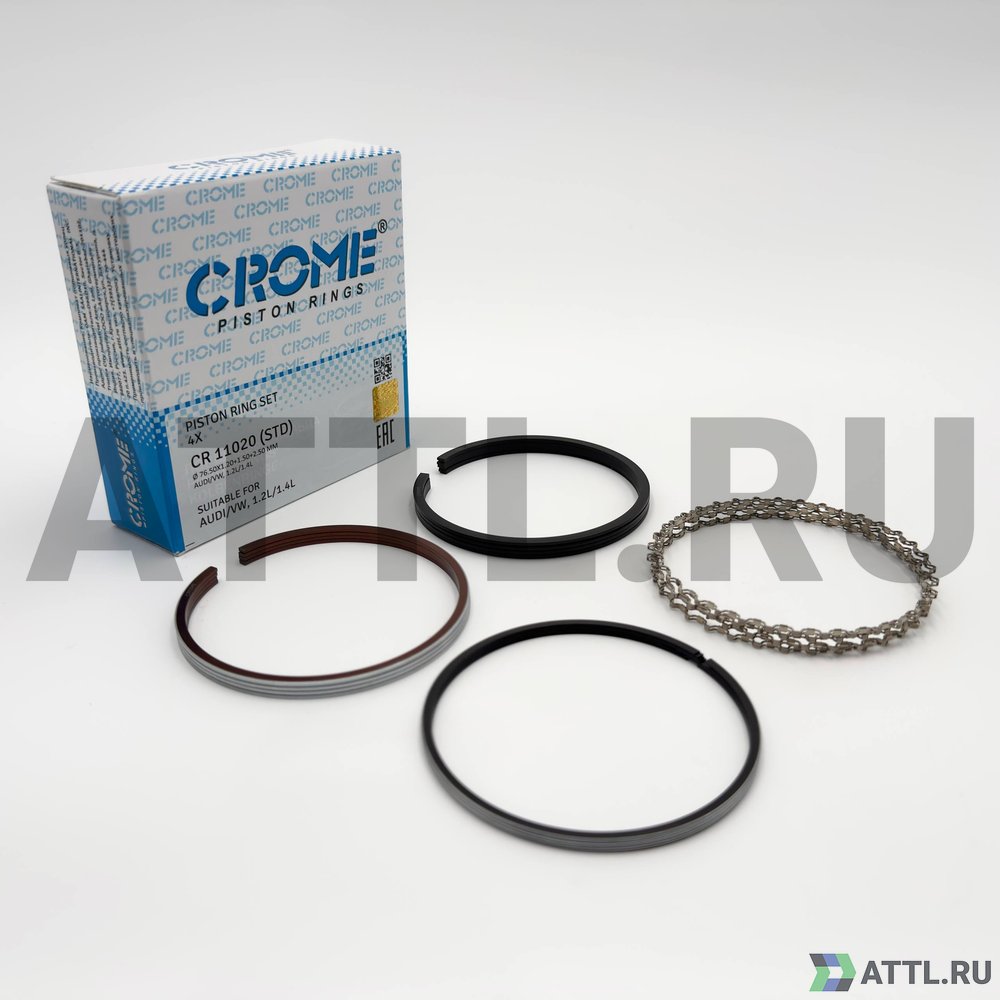 CROME CR 11020 STD Комплект поршневых колец на 4 цил. STD AUA,CGPA