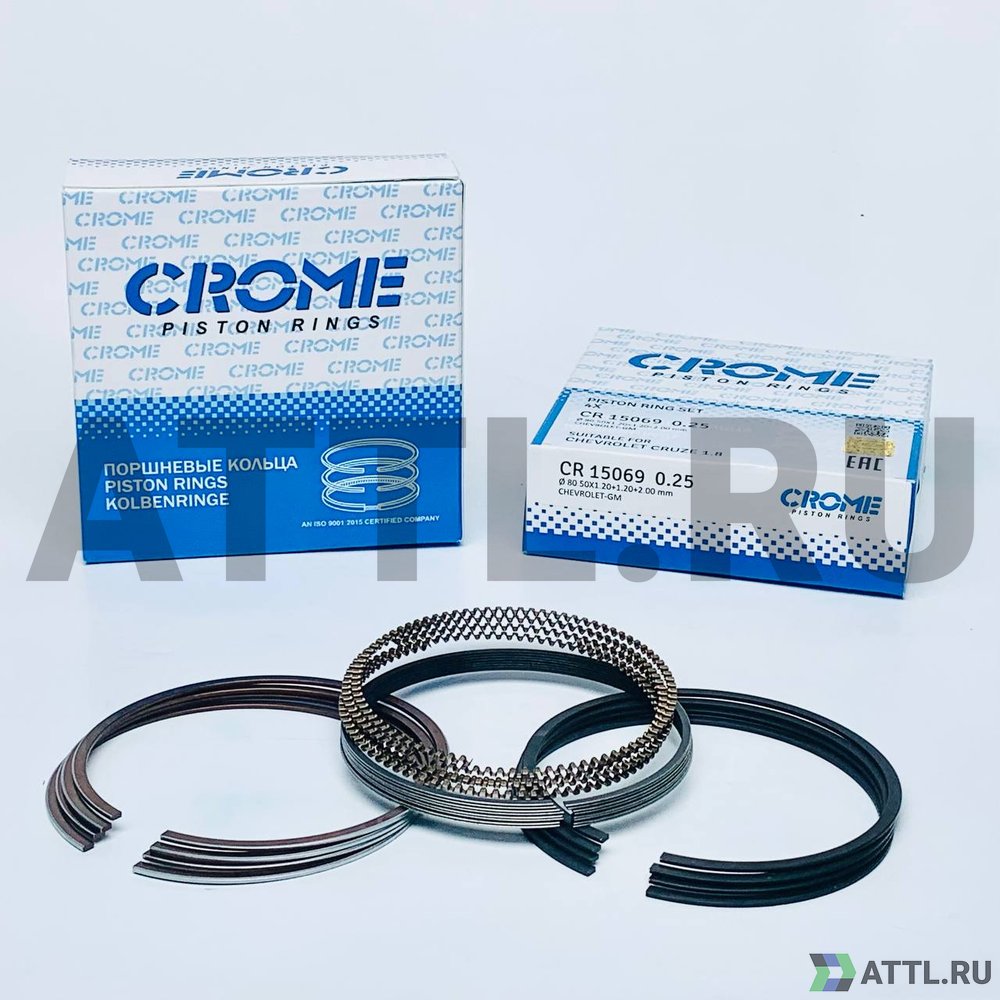 CROME CR15069 025 Комплект поршневых колец на 4 цил. +025 CRUZE 1.8