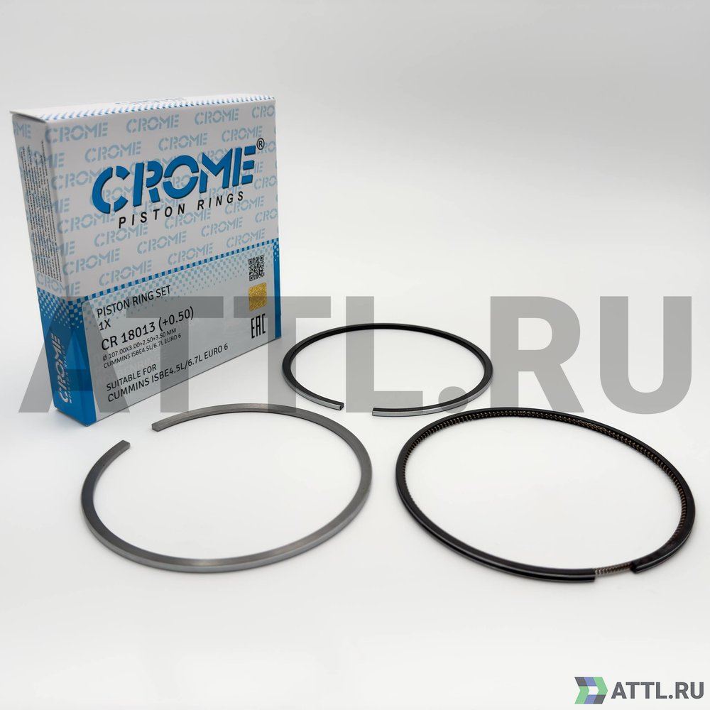 CROME CR 18013 050 Комплект поршневых колец на 1 цил. +050 ISBe4, ISB6.7