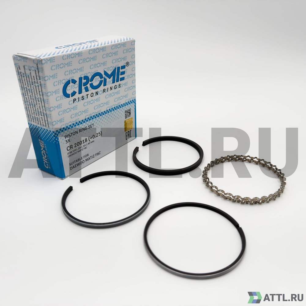 CROME CR 20018 025 Комплект поршневых колец на 3 цил. +025 F8C