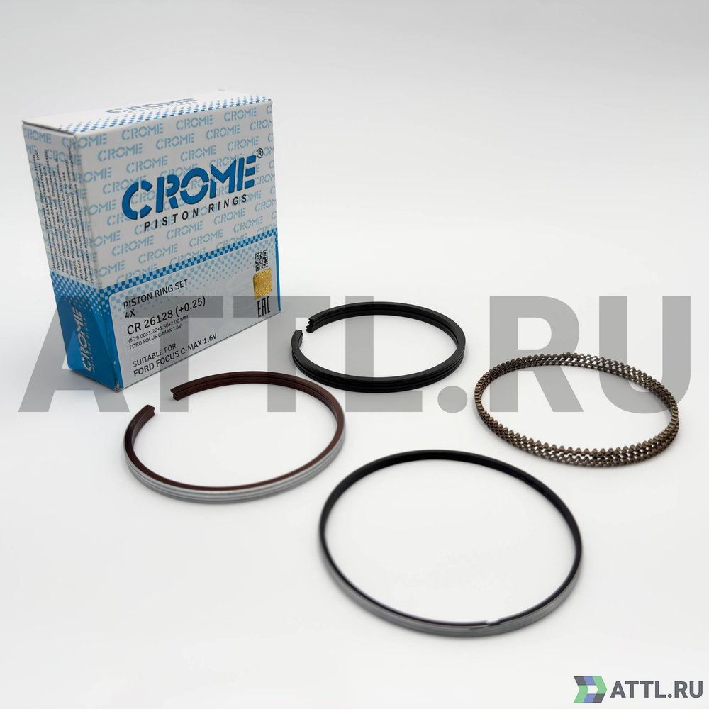 CROME CR 26128 025 Комплект поршневых колец на 4 цил. +025 C-Max 1.6V