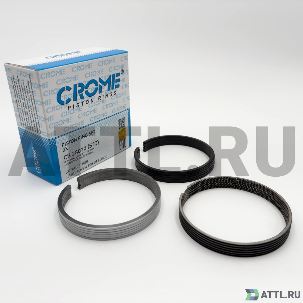 CROME CR 28072 STD Комплект поршневых колец на 6 цил. STD TDV6