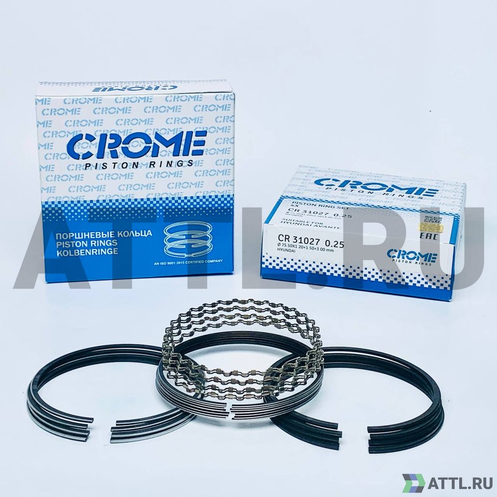 CROME CR31027 025 Комплект поршневых колец на 4 цил.+025 G4FK,GEK