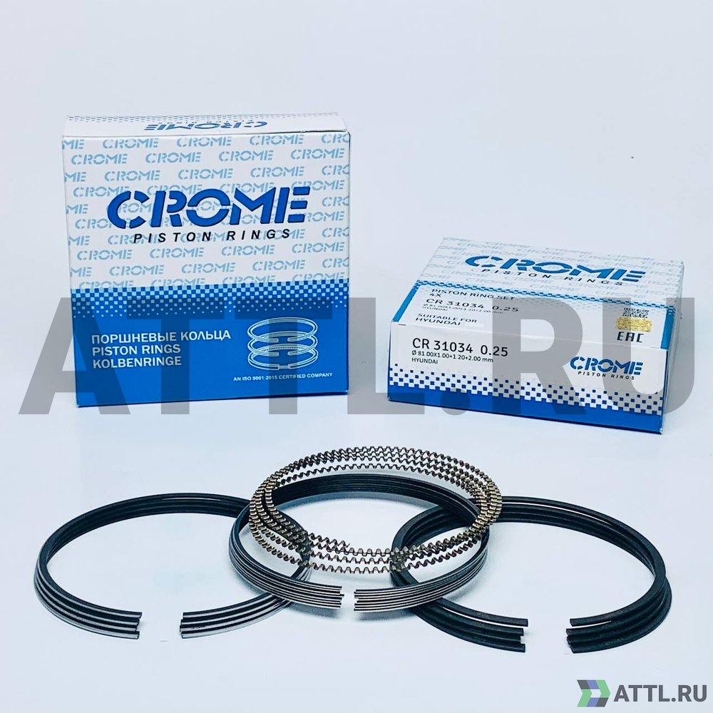 CROME CR31034 025 Комплект поршневых колец на 4 цил. +025 2K0