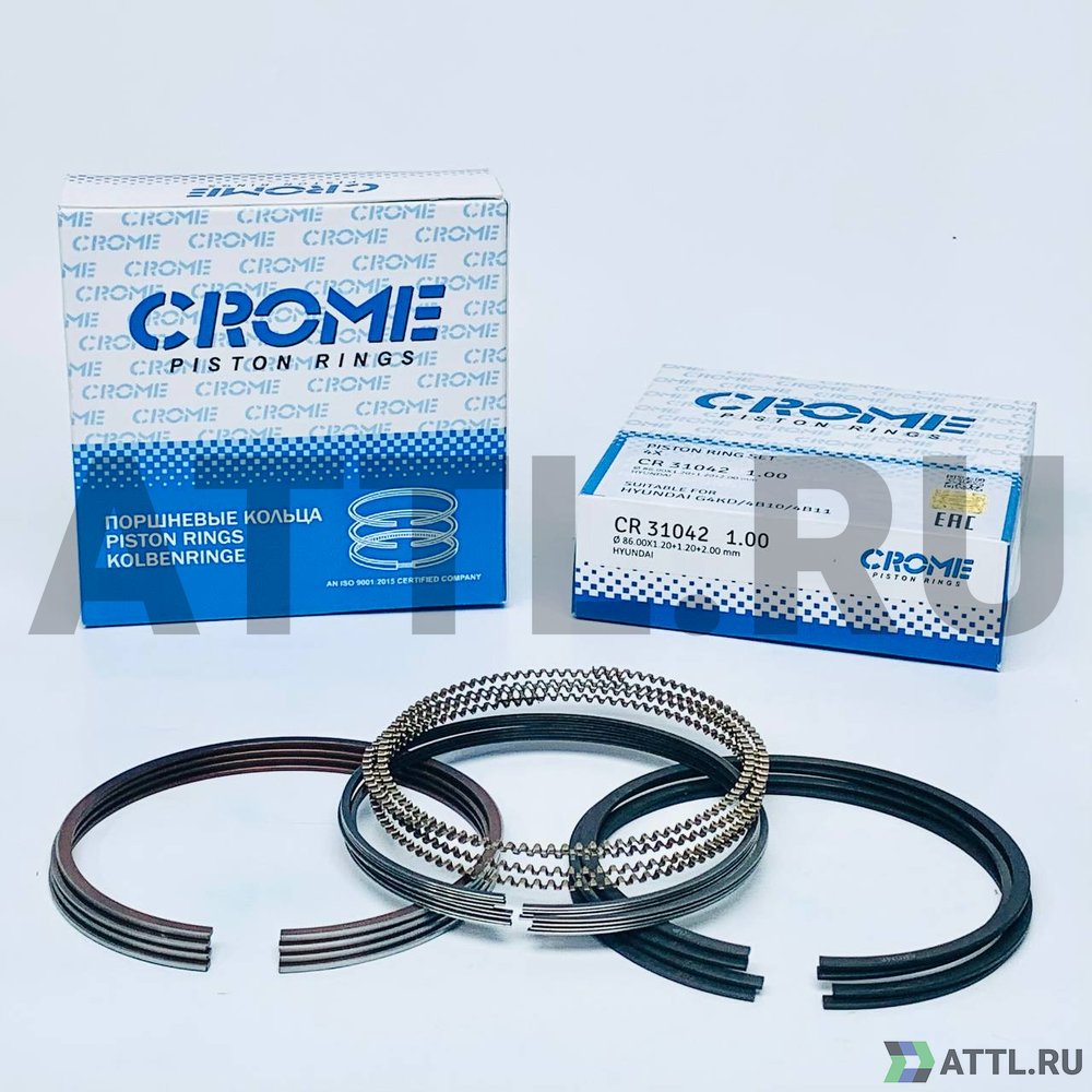 CROME CR31042 100 Комплект поршневых колец на 4 цил. +100 G4KD/4B10