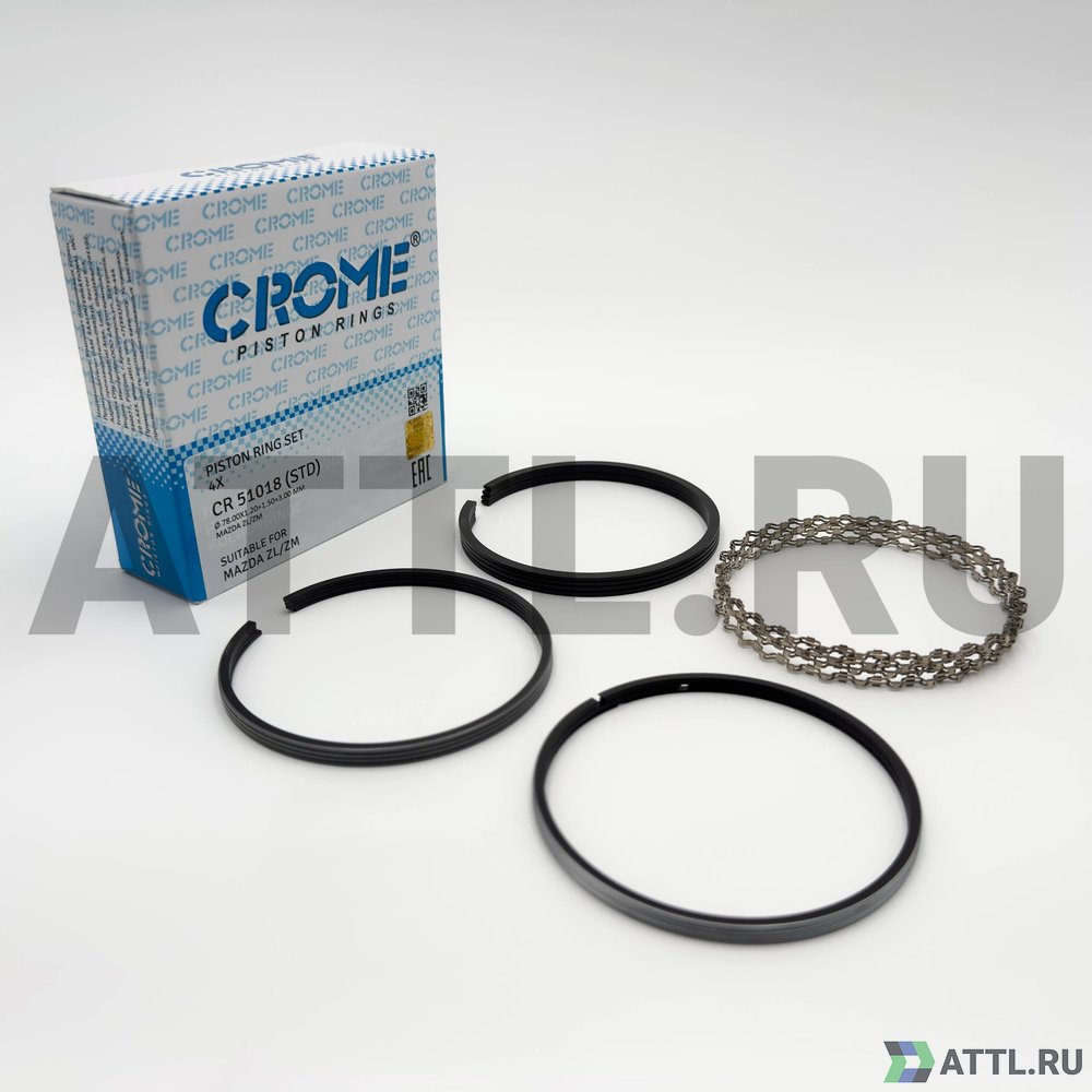 CROME CR 51018 STD Комплект поршневых колец на 4 цил. STD ZL-DE