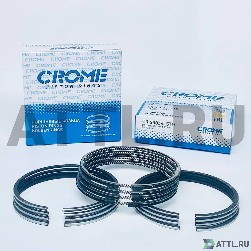 CROME CR55034 STD Комплект поршневых колец на 4 цил. STD 4D56 CRDI