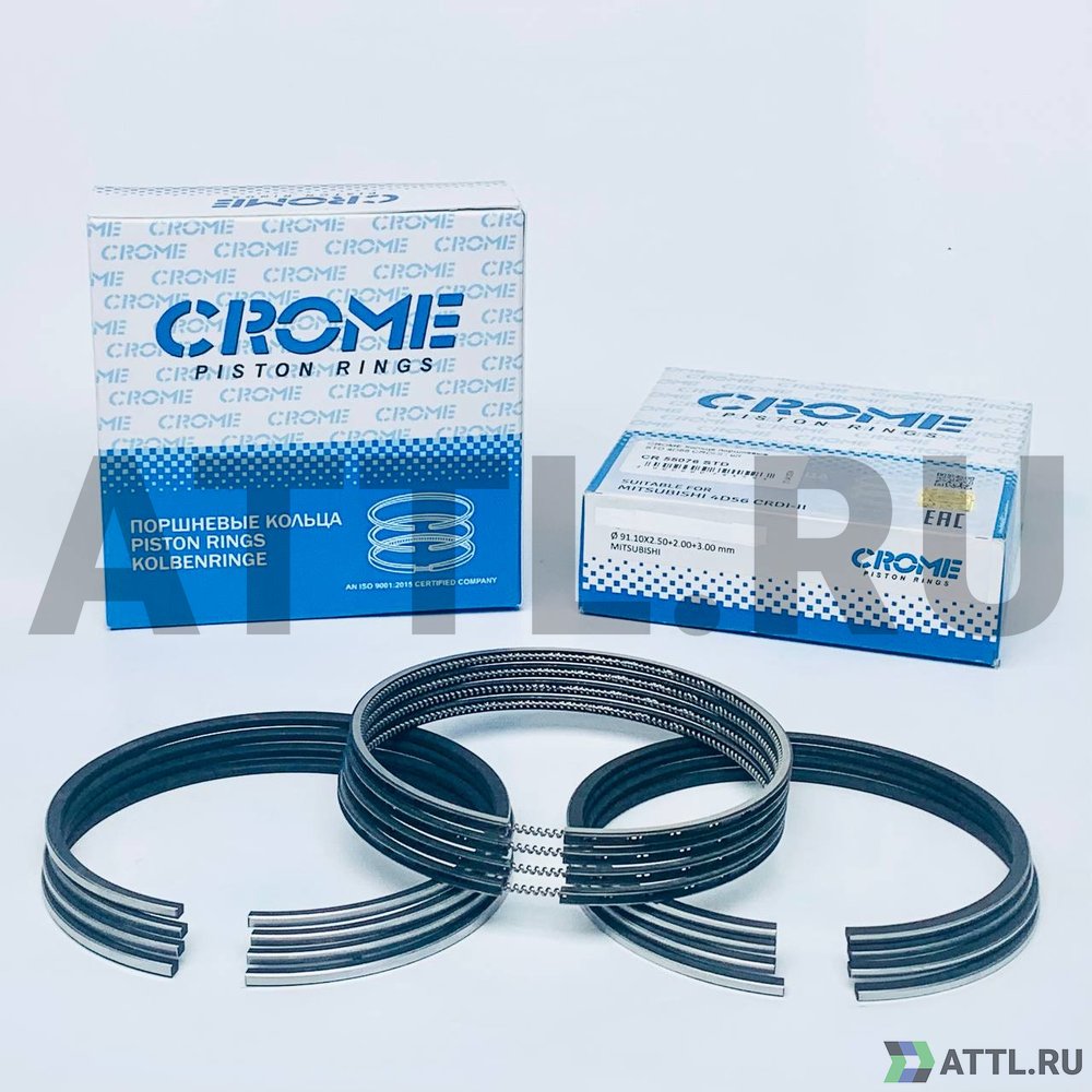 CROME CR 55076 STD Комплект поршневых колец на 4 цил. STD 4D56 CRDI-ii