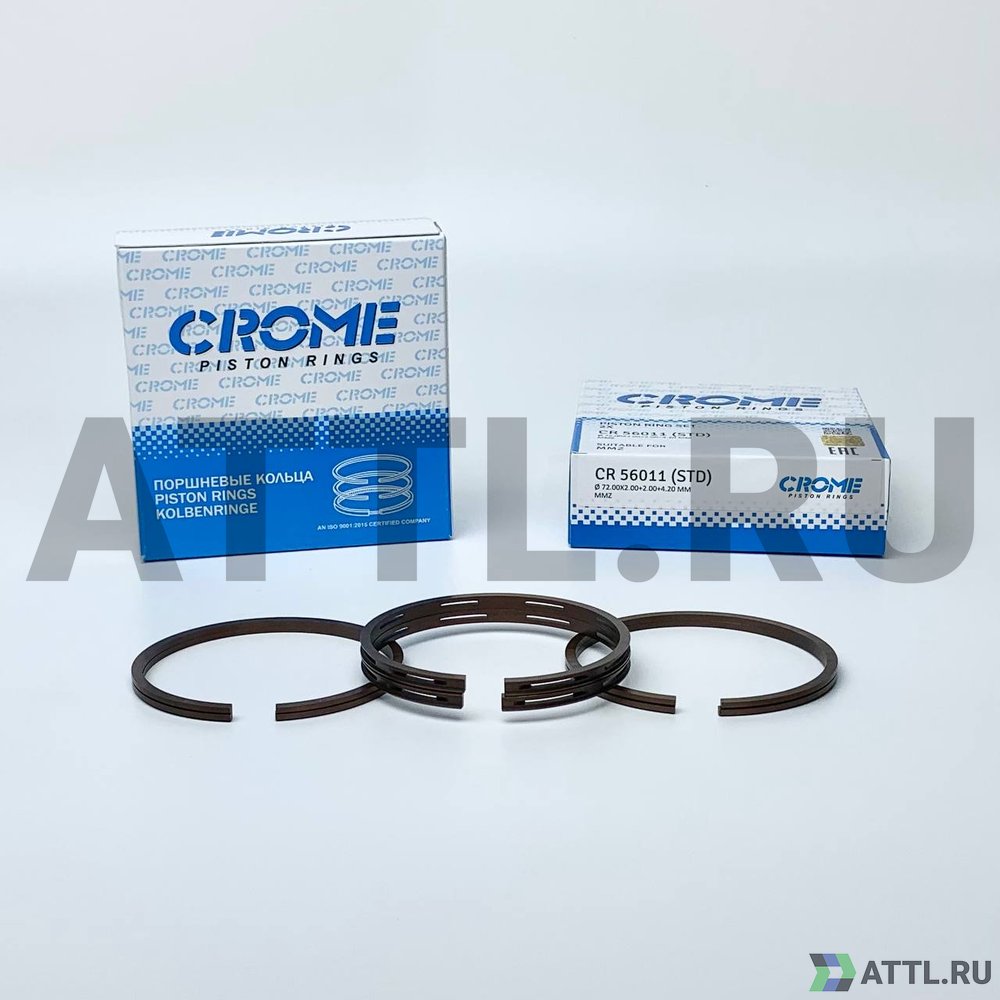 CROME CR 56011 STD Поршневые кольца компрессора на 2 цил. STD MMZ