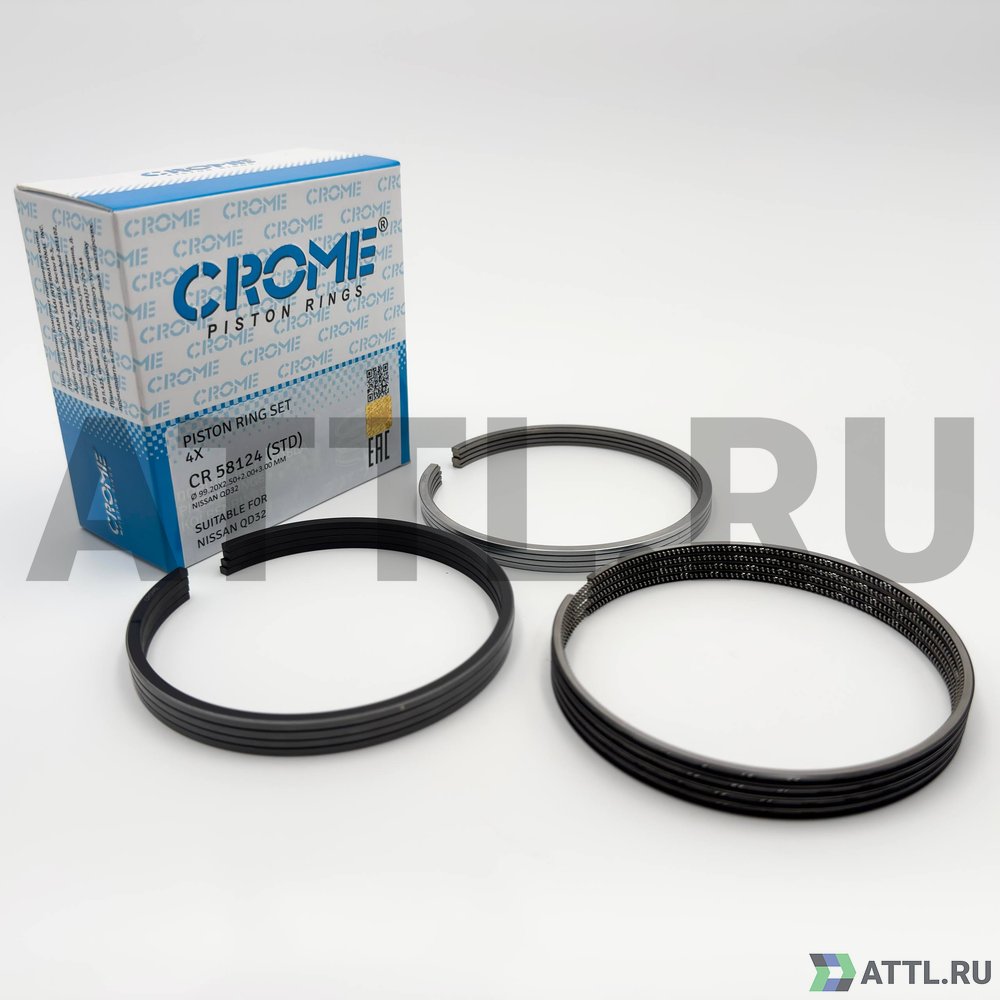 CROME CR 58124 STD Комплект поршневых колец на 4 цил. STD QD32