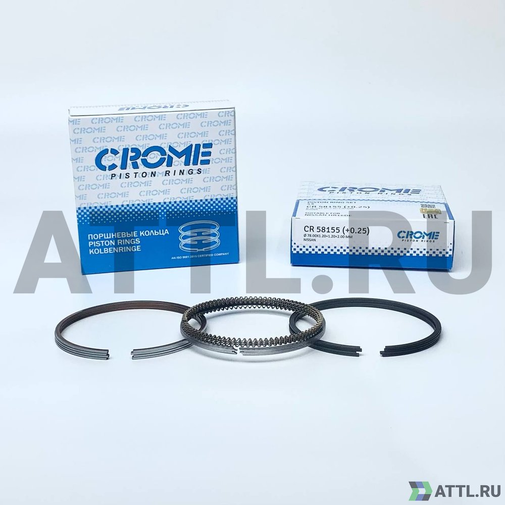 CROME CR 58155 025 Комплект поршневых колец на 4 цил. +025 HR16DE