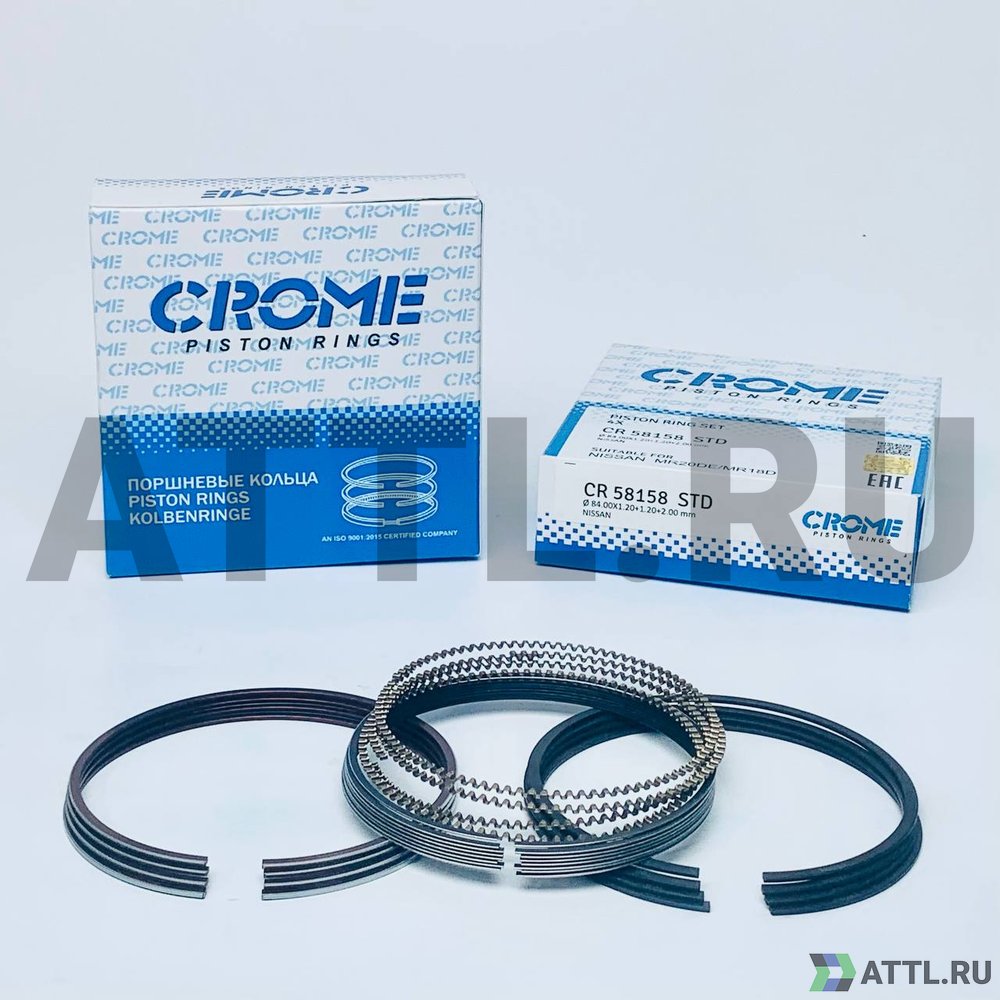 CROME CR58158 STD Комплект поршневых колец на 4 цил. STD MR20, MR18DE