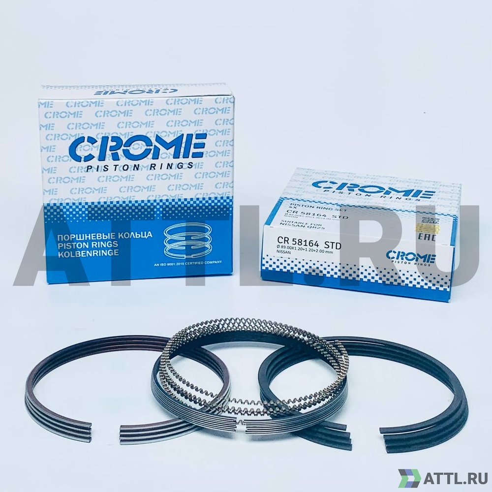 CROME CR58164 STD Комплект поршневых колец на 4 цил. STD QR25