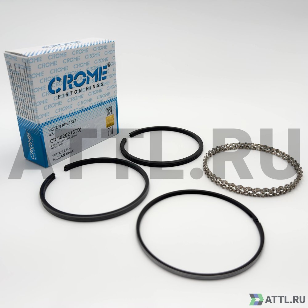 CROME CR 58202 STD Комплект поршневых колец на 4 цил. STD KA24DE