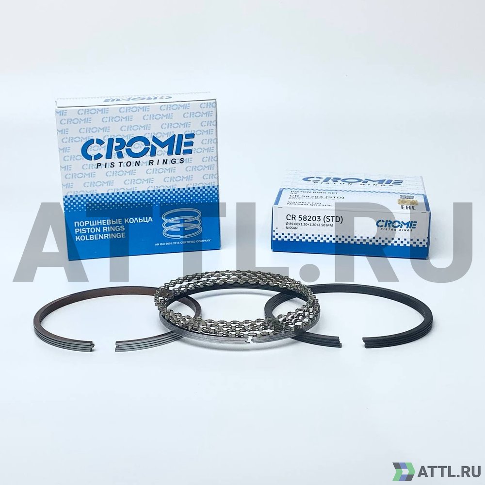 CROME CR 58203 STD Комплект поршневых колец на 4 цил. STD QR25DE