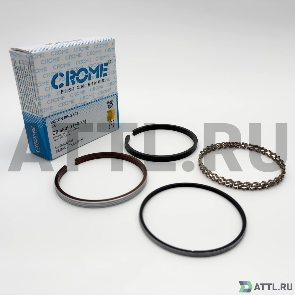 CROME CR 68059 025 Комплект поршневых колец на 4 цил. +025 K7J,K7M