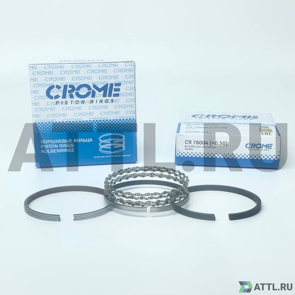 CROME CR78004 050 Комплект поршневых колец на 4 цил. +050 4E-FE, 5E-FE