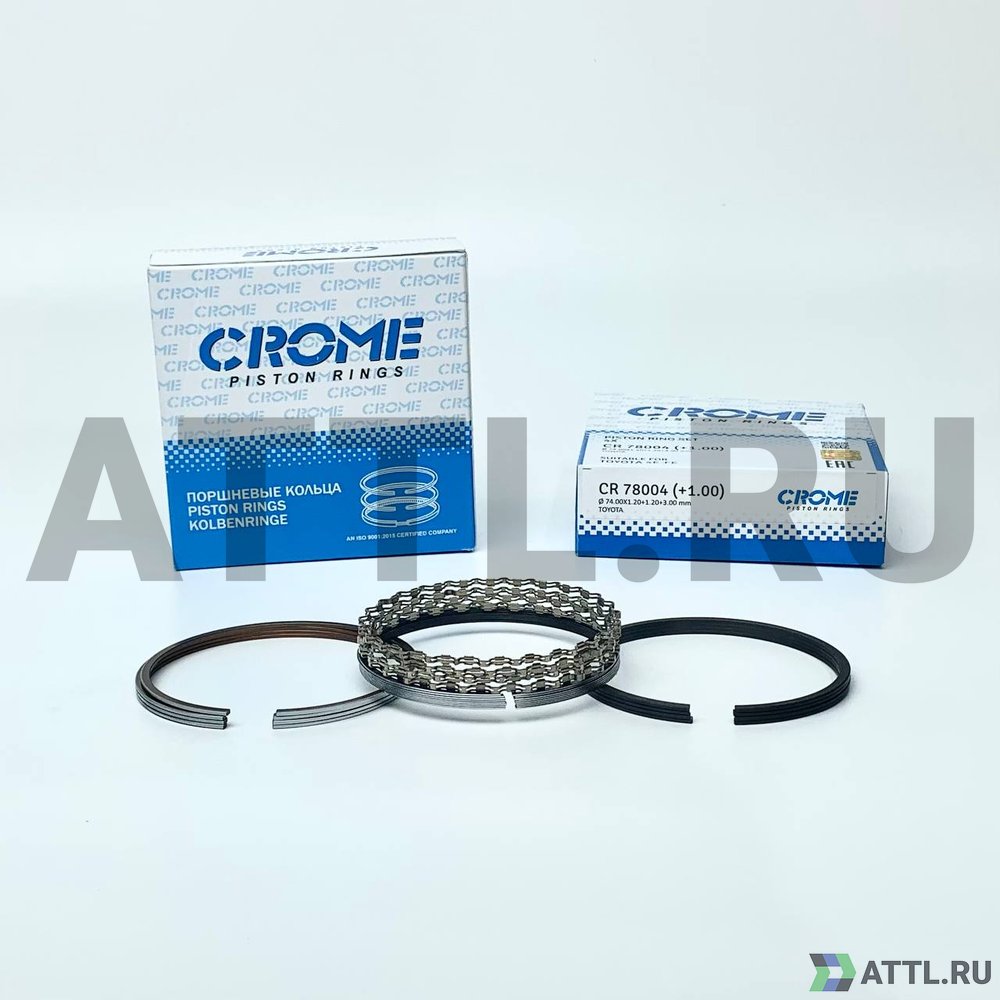 CROME CR78004 100 Комплект поршневых колец на 4 цил. +100 4E-FE, 5E-FE