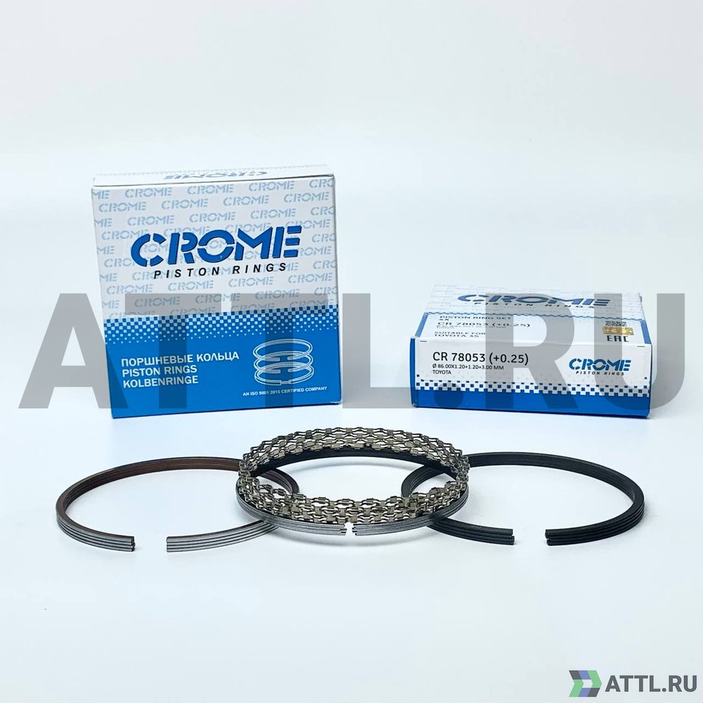 CROME CR 78053 025 Комплект поршневых колец на 4 цил. +025 3S-FE