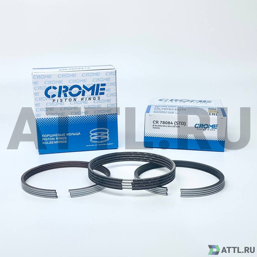 CROME CR 78084 STD Комплект поршневых колец на 4 цил. STD 1KZ-TE