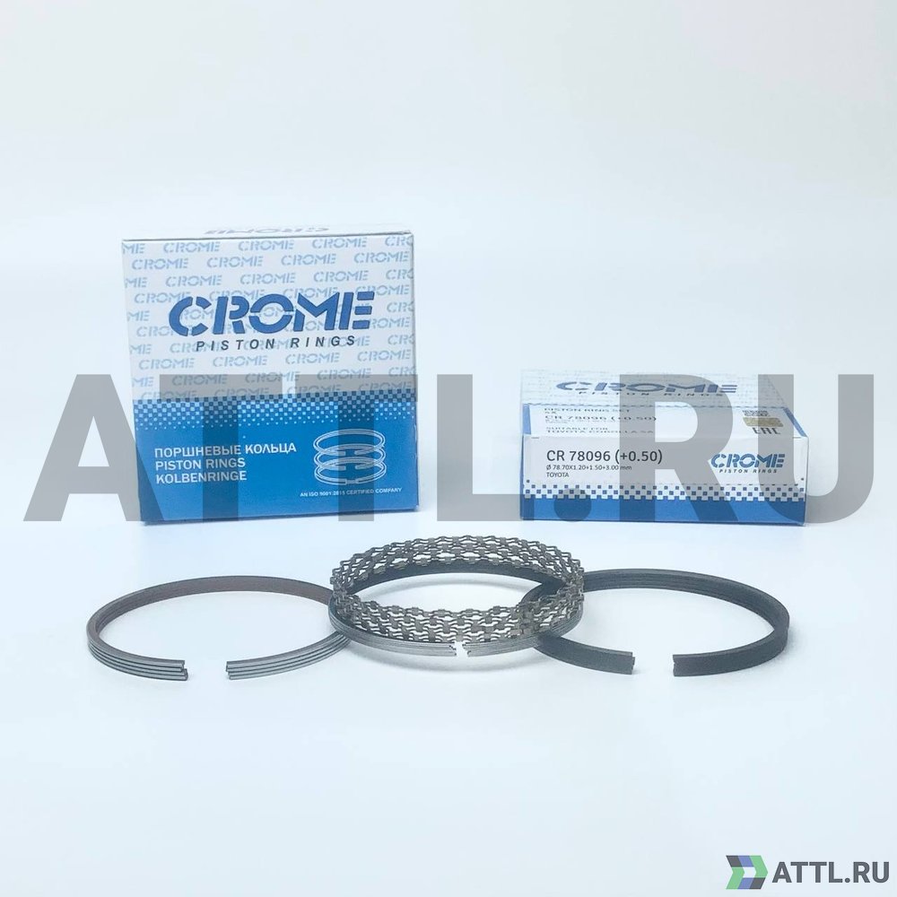 CROME CR78096 050 Комплект поршневых колец на 4 цил. +050 5A-FE