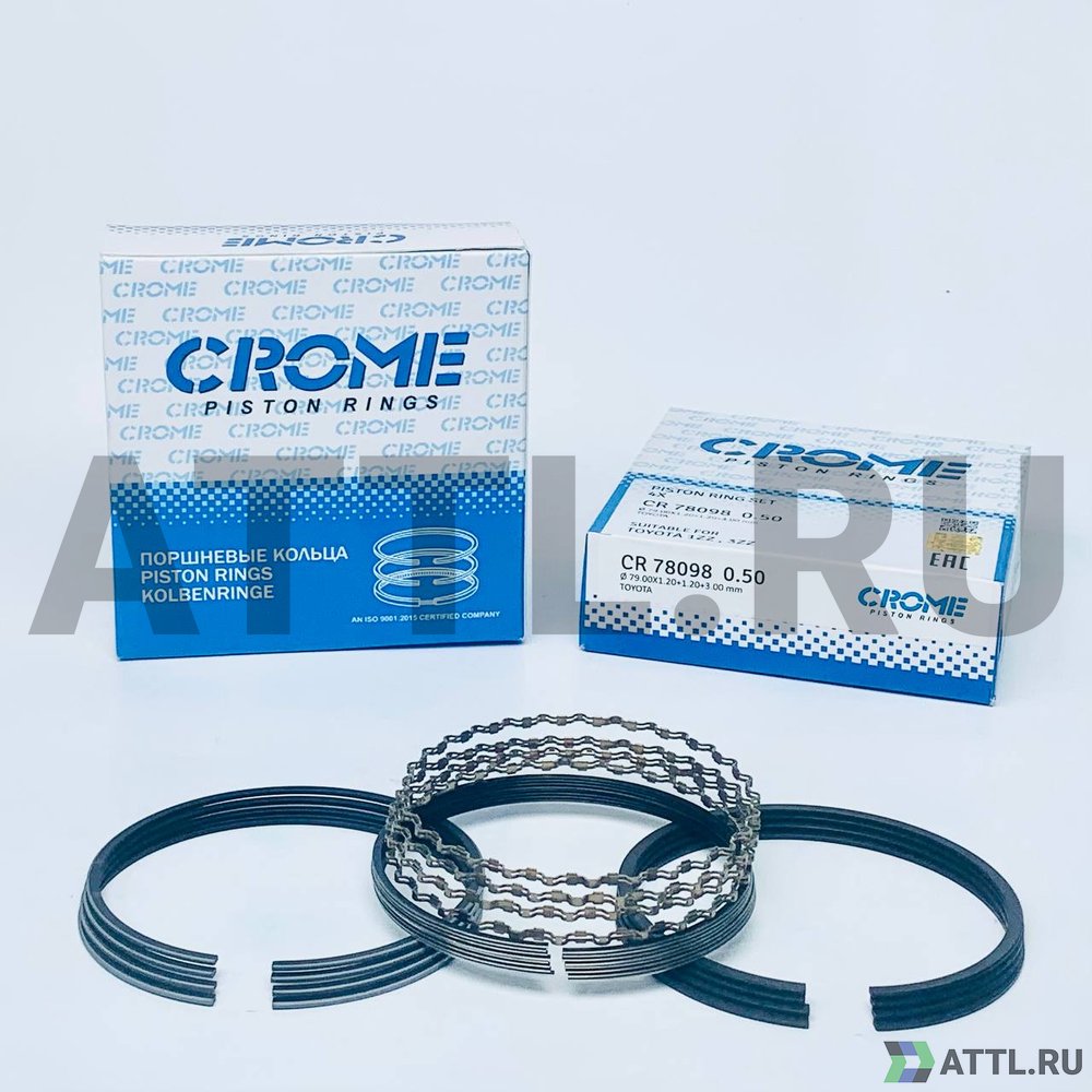 CROME CR78098 050 Комплект поршневых колец на 4 цил. +050 1ZZ,3ZZ