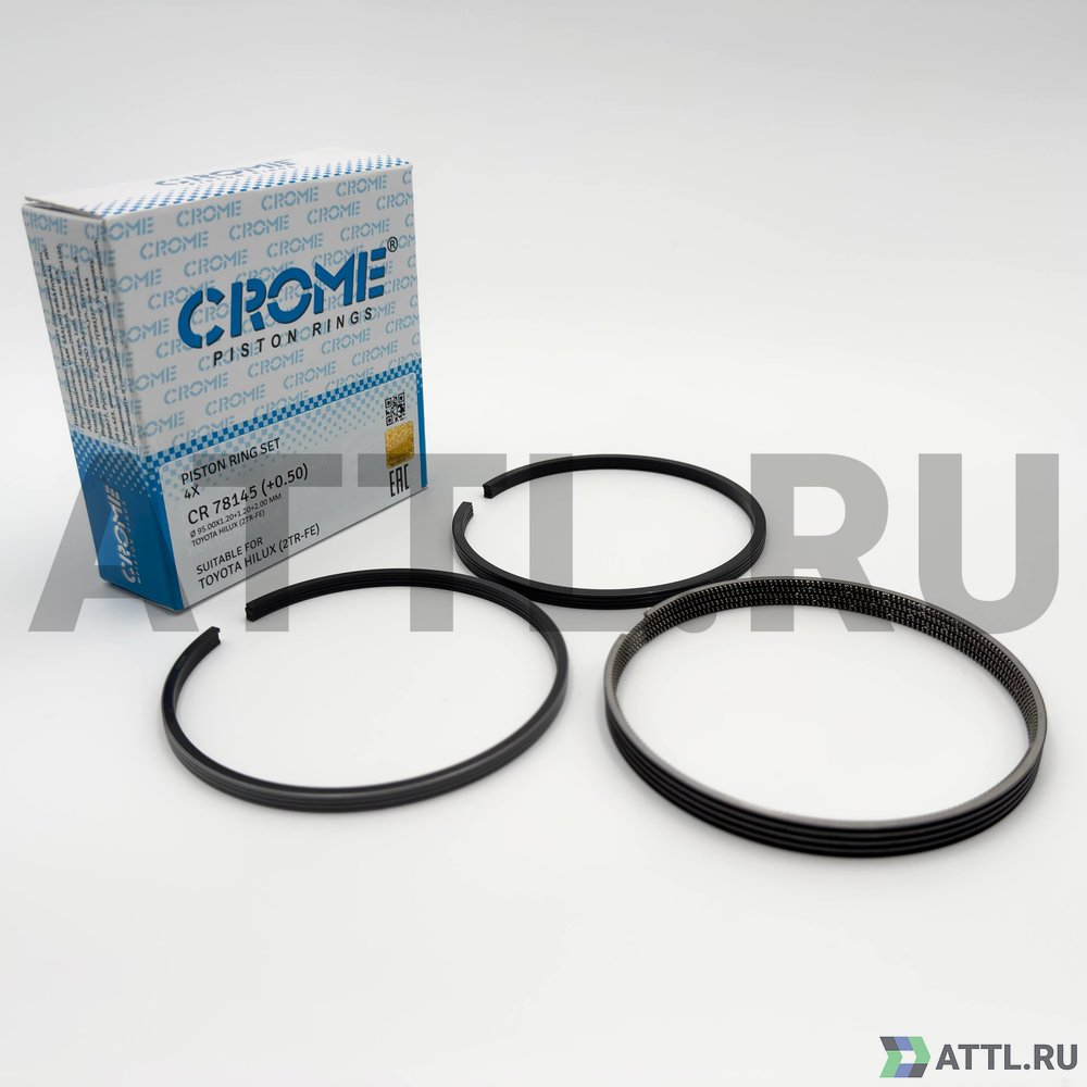 CROME CR 78145 050 Комплект поршневых колец на 4 цил. +050 2TR-FE