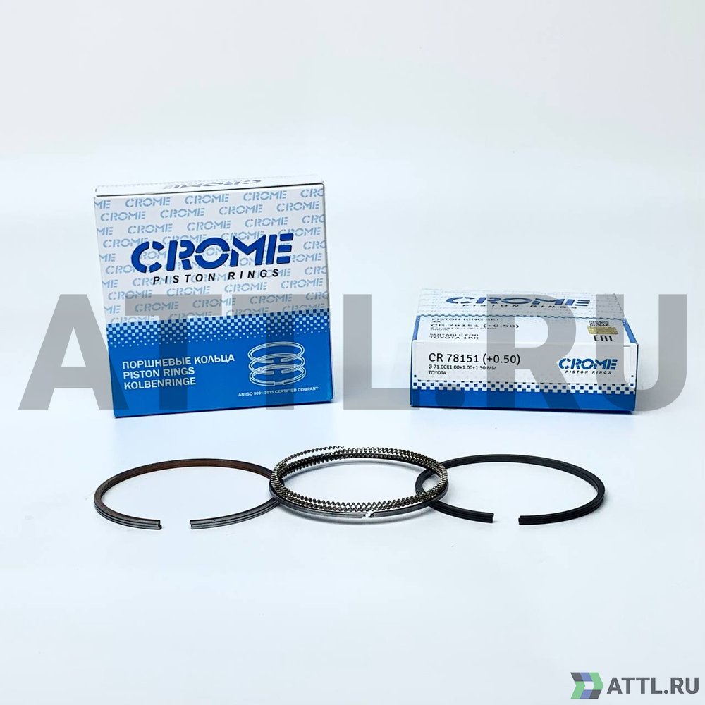 CROME CR 78151 050 Комплект поршневых колец на 3 цил. +050 1KR