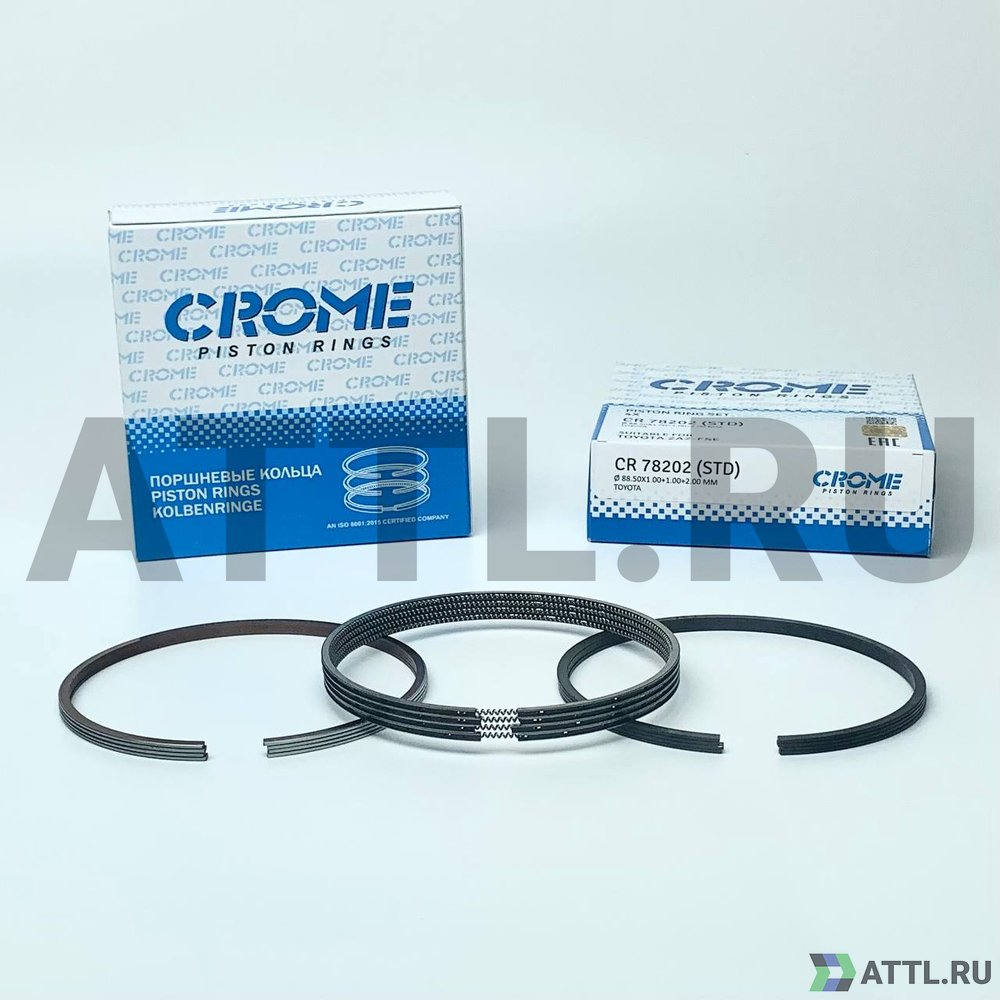 CROME CR78202 STD Комплект поршневых колец на 4 цил. STD 2AZ-FE-II