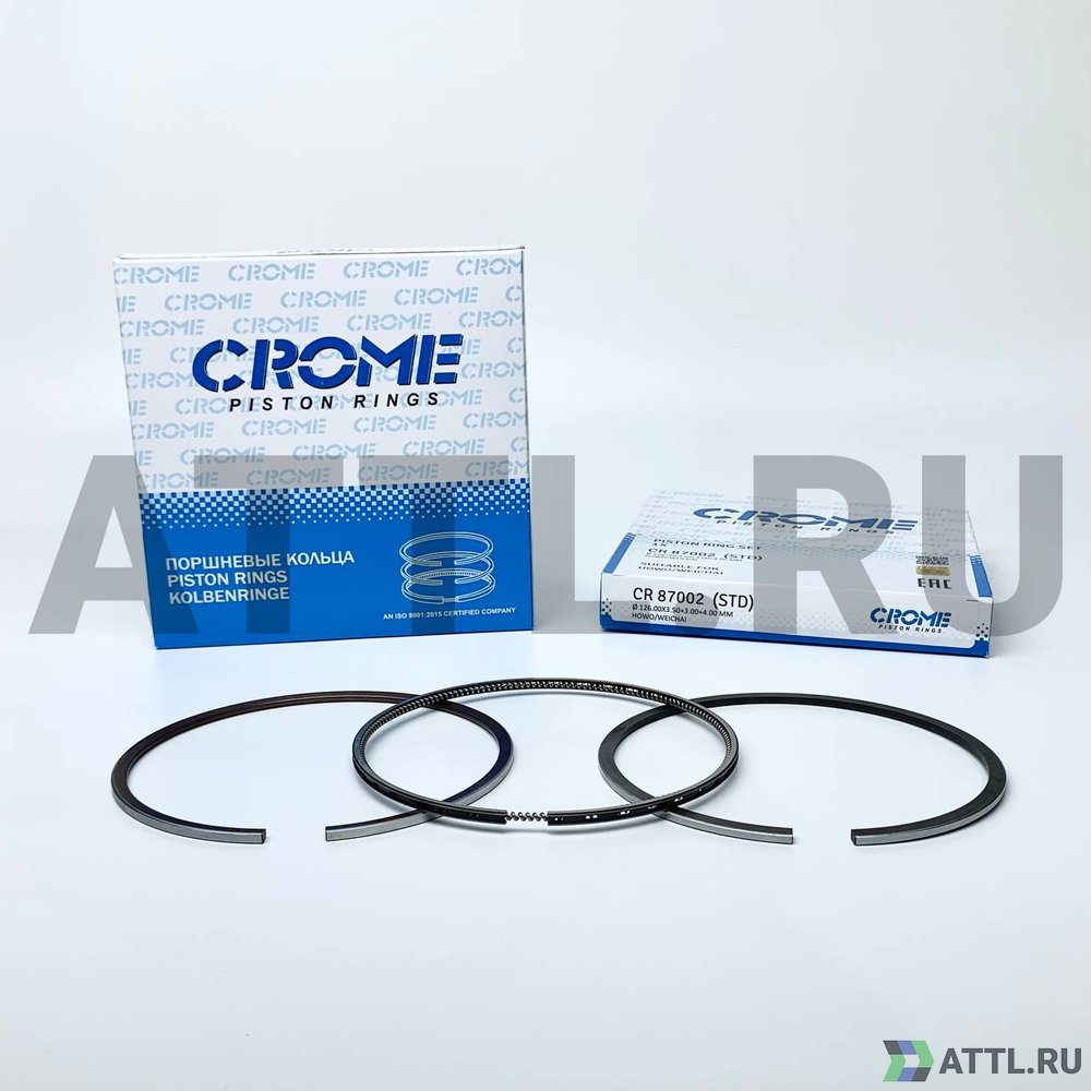 CROME CR 87002 STD Комплект поршневых колец на 1 цил. STD HOWO/WEICHAI