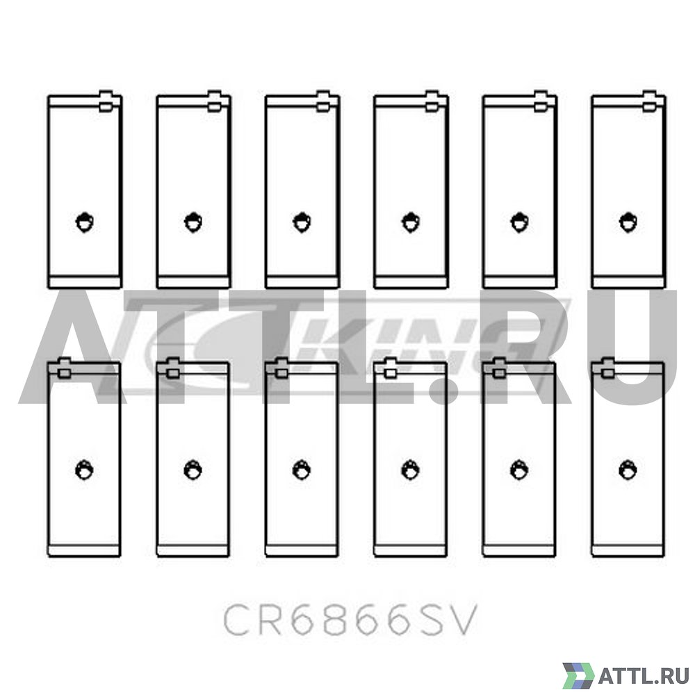 KING CR6866SV Вкладыши шатунные STD 12.0L OM457