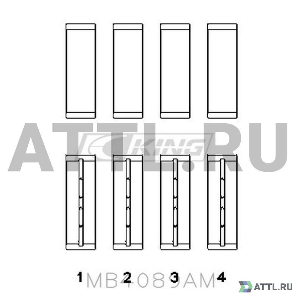 KING MB4089AM Вкладыши коренные STD