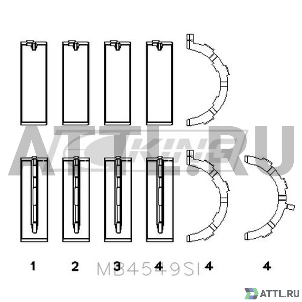 KING MB4549SI Вкладыши коренные STD