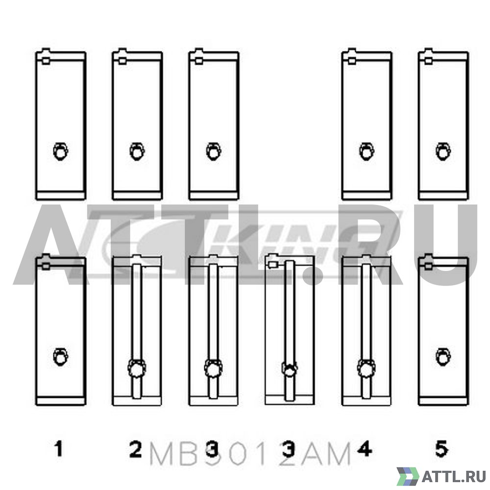 KING MB5012AM Вкладыши шатунные STD
