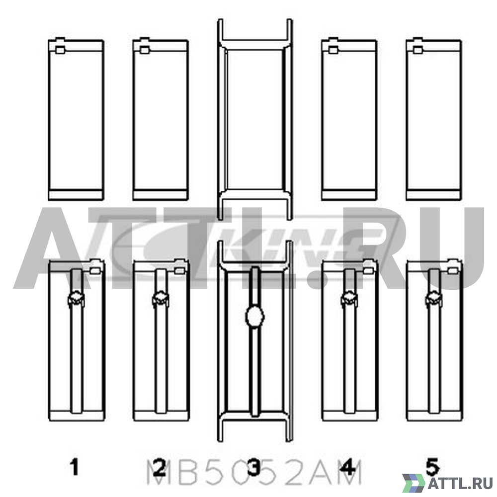 KING MB5052AM Вкладыши коренные STD