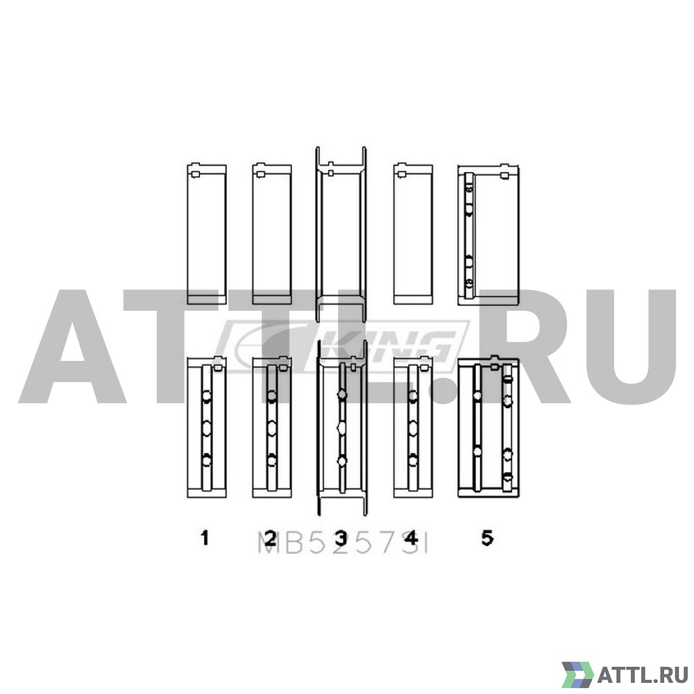 KING MB5257SI Вкладыши коренные STD