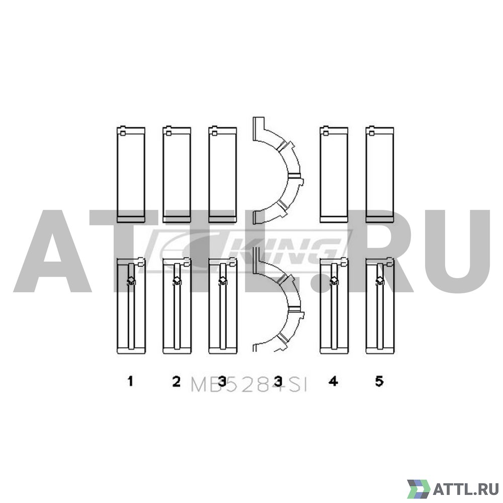 KING MB5284SI Вкладыши коренные STD