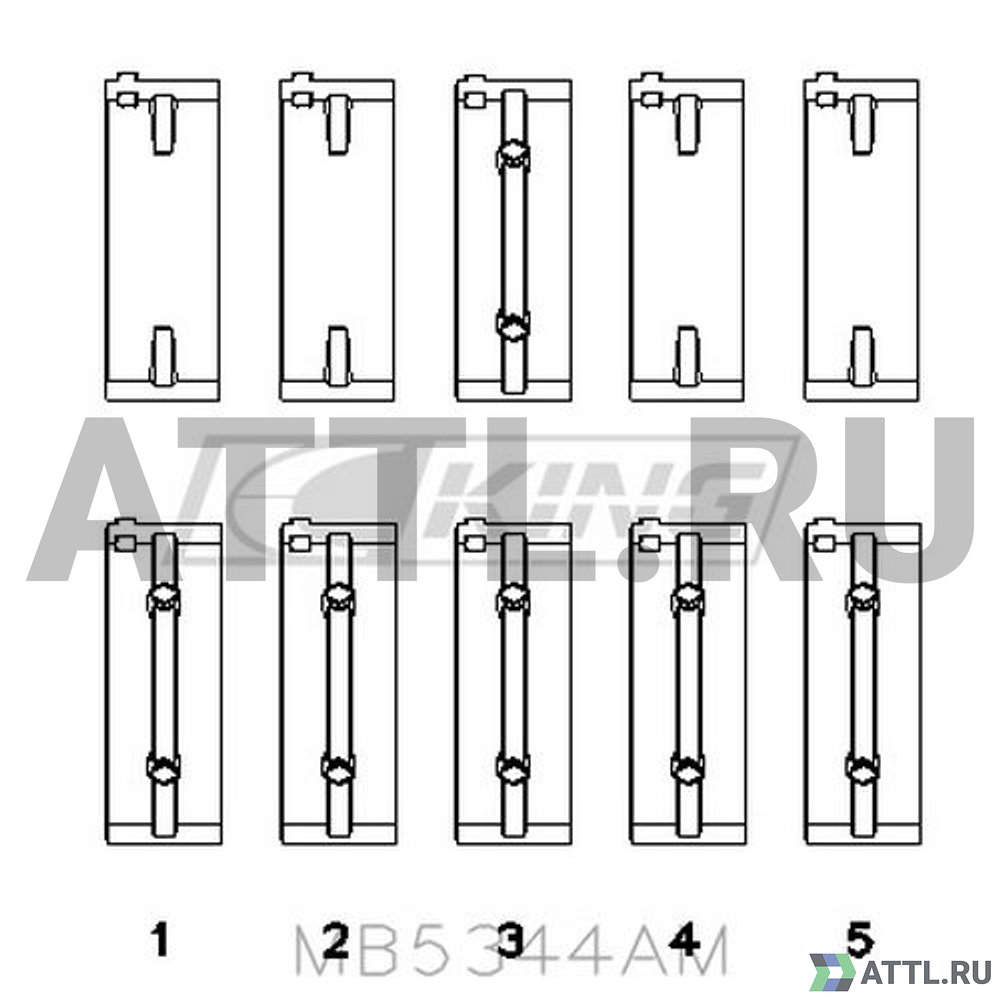 KING MB5344AM Вкладыши коренные STD