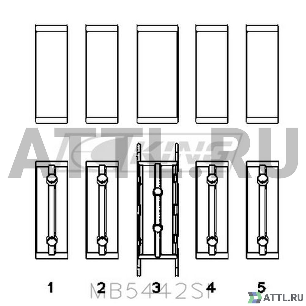 KING MB5442SI Вкладыши коренные STD