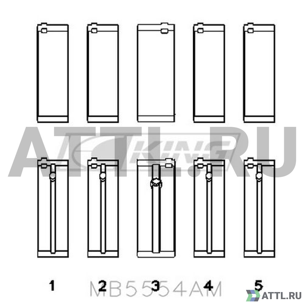 KING MB5554AM Вкладыши коренные STD
