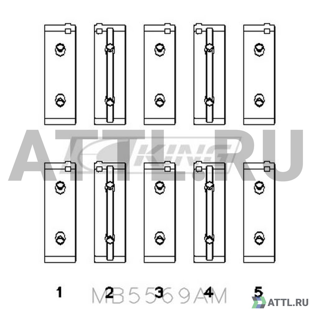 KING MB5569AM Вкладыши коренные STD