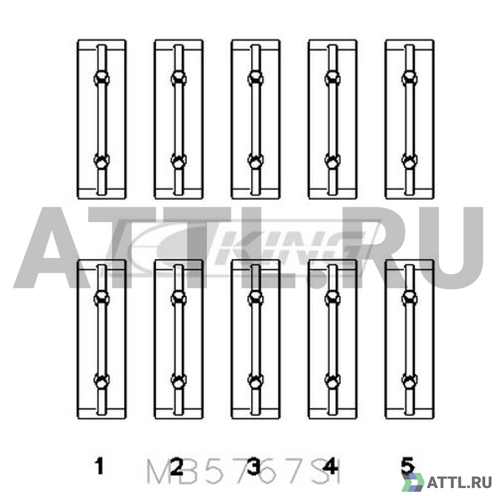 KING MB5767SI Вкладыши коренные STD