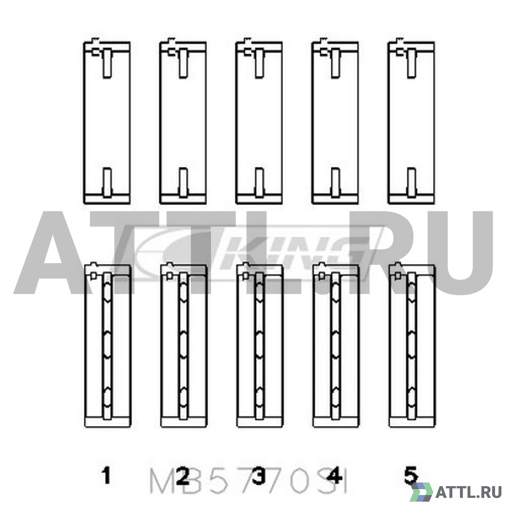 KING MB5770SI Вкладыши коренные STD