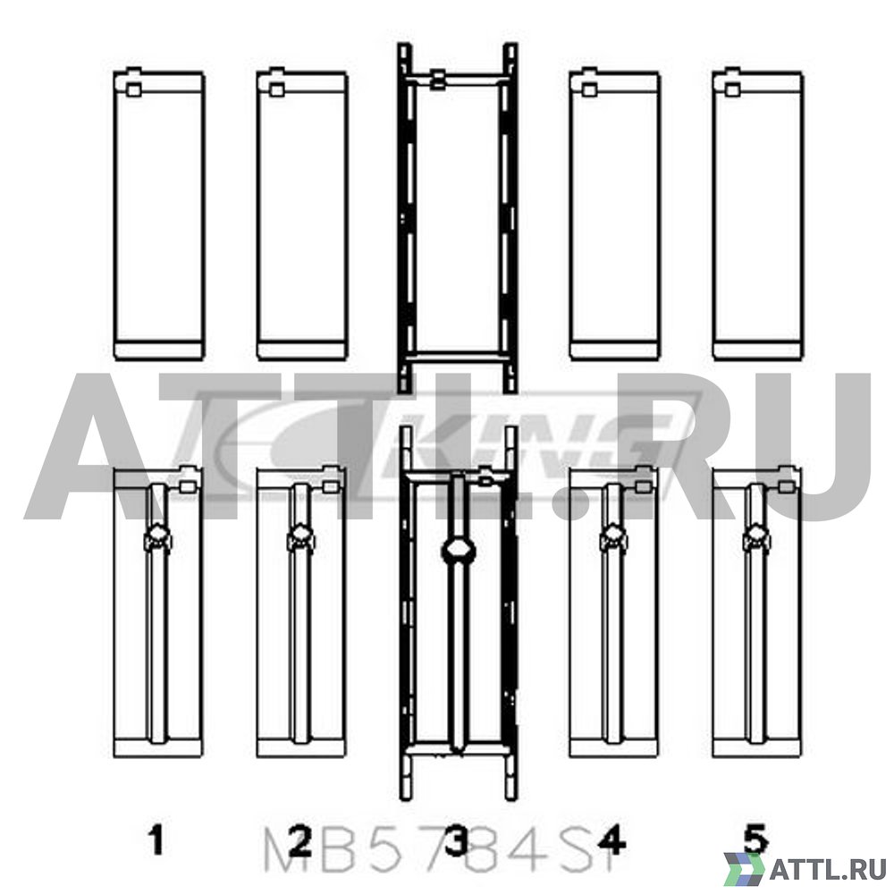 KING MB5784SI Вкладыши коренные STD