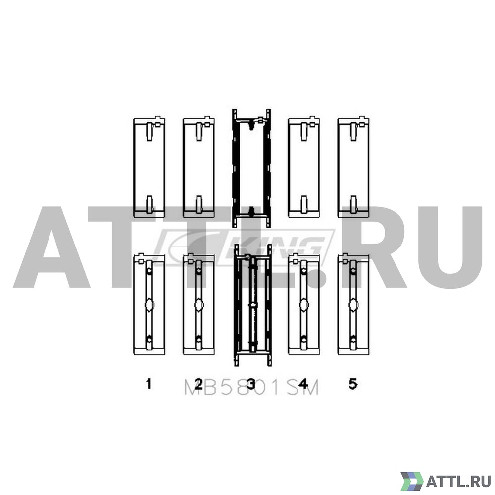 KING MB5801SM Вкладыши коренные STD