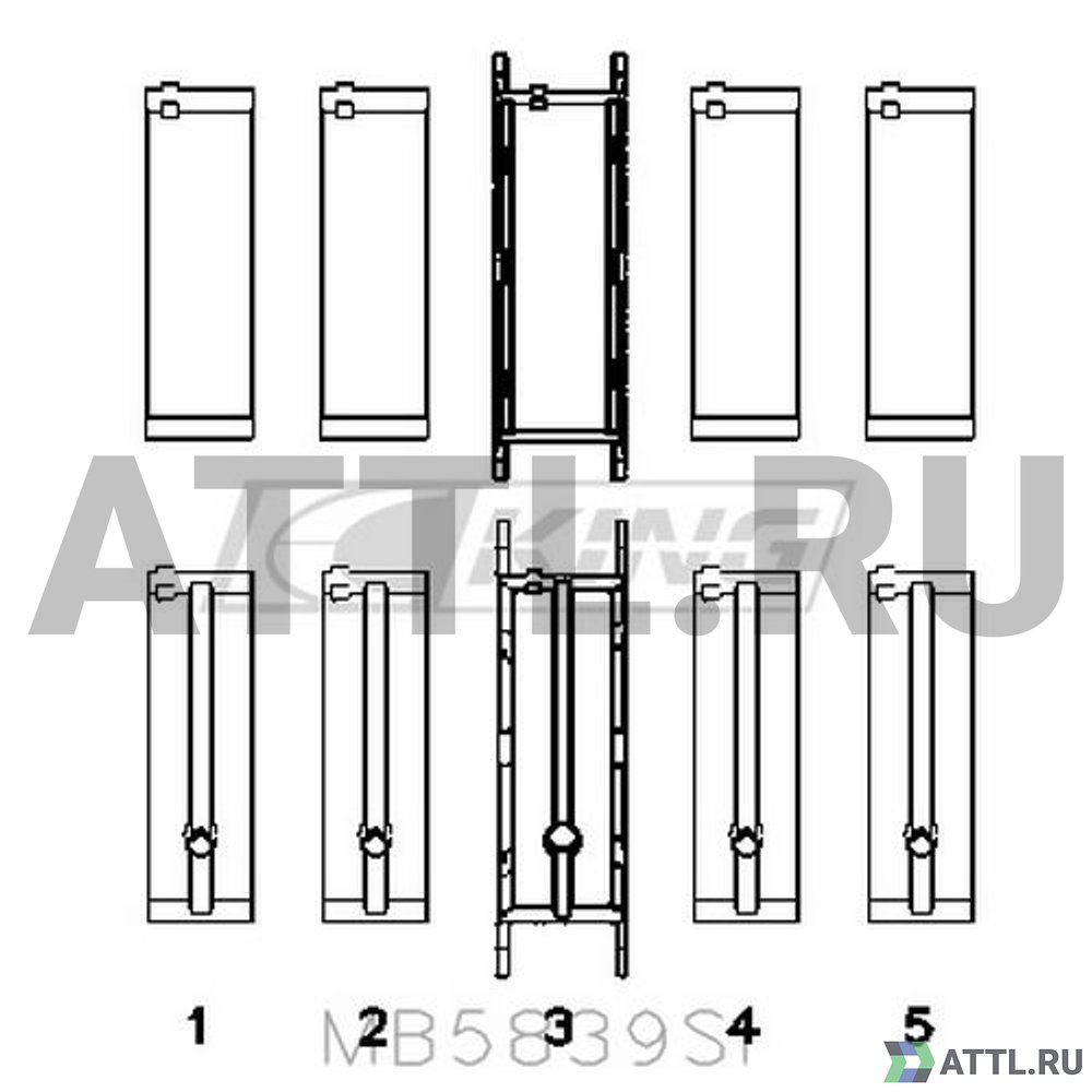 KING MB5839SI Вкладыши коренные STD