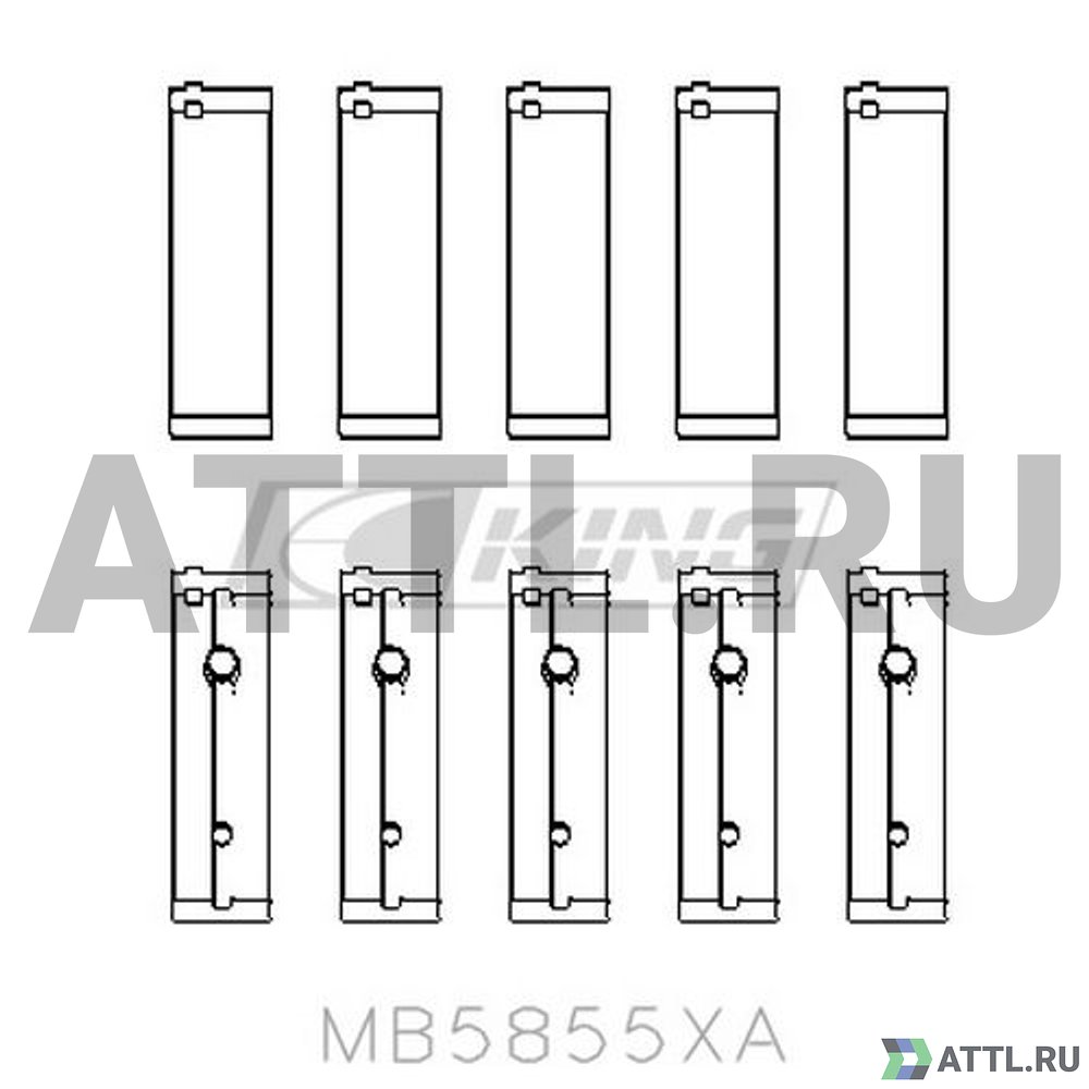 KING MB5855XA Вкладыши коренные STD D4HA