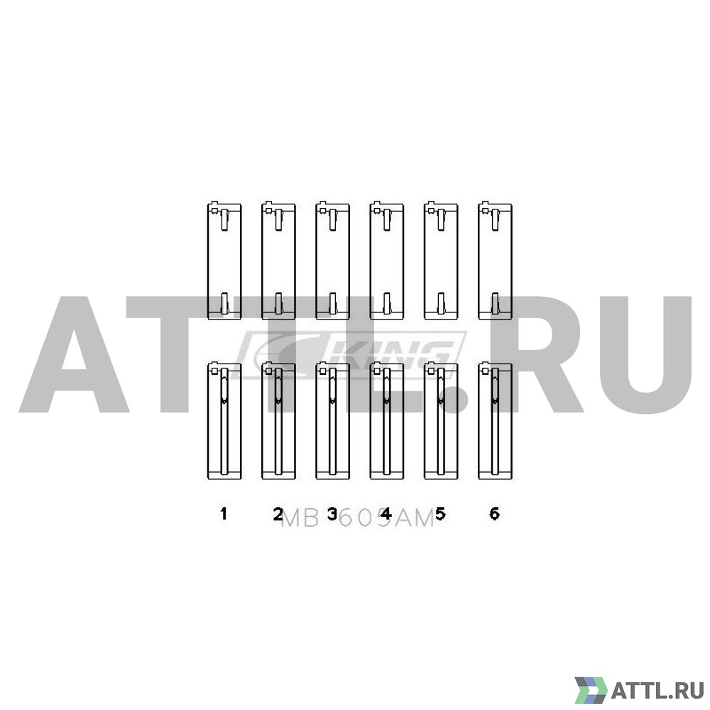KING MB605AM Вкладыши коренные STD