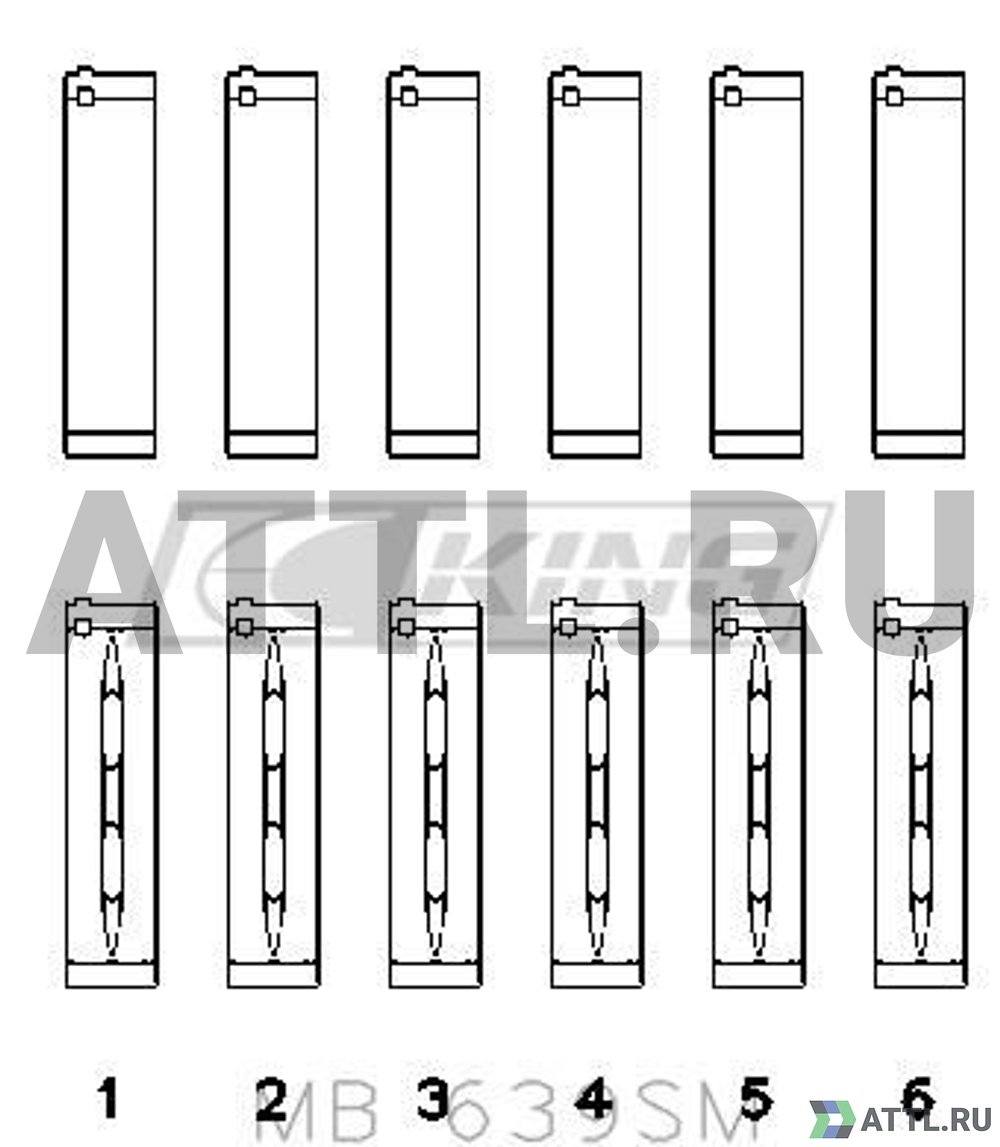 KING MB639SM Вкладыши коренные STD